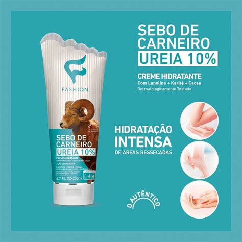 Creme Sebo Carneiro Fashion Ultra Hidratante Ureia 10 3 Uni