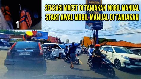 Pemula Mengemudi Mobil Manual Macet Di Tanjakan Jalan Raya Cibadak