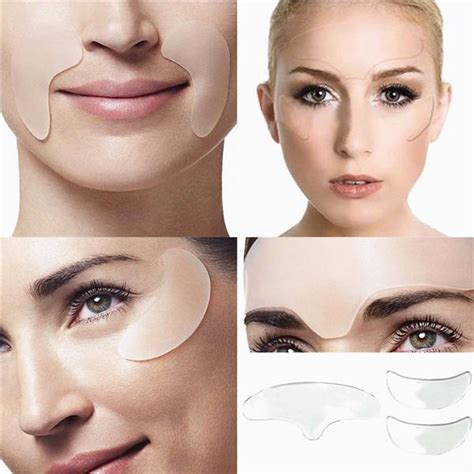 5pc Anti Wrinkle Eye Face Pad Reusable Face Lifting Silicone Overnight Invisible Köp Billigt