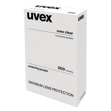 Uvex Uve1003 Cleaner Lens Wipes Clear Box 500 Winc