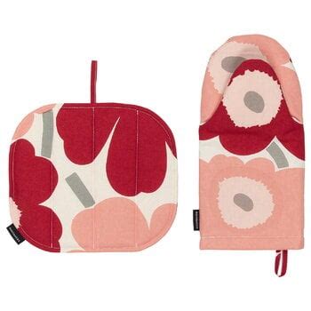 Marimekko Manique Et Dessous De Plat Pieni Unikko Coton Dark Cherry