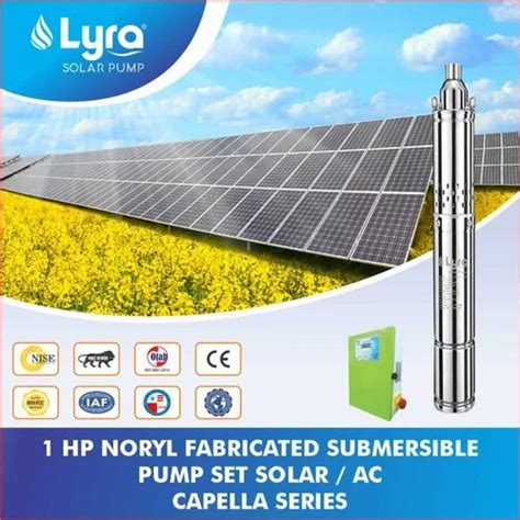 LYRA 1 HP NORYL FABRICATED SUBMERSIBLE PUMP SET SOLAR AC At Rs 16810