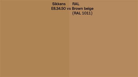 Sikkens E8 34 50 Vs RAL Brown Beige RAL 1011 Side By Side Comparison