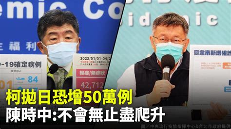 柯文哲拋日恐增50萬例「軟封城」 陳時中：確診不會無止盡爬升