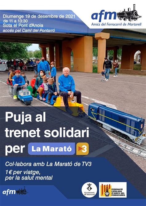 Puja al Tren Solidari per La Marató de TV3 FCAF CAT