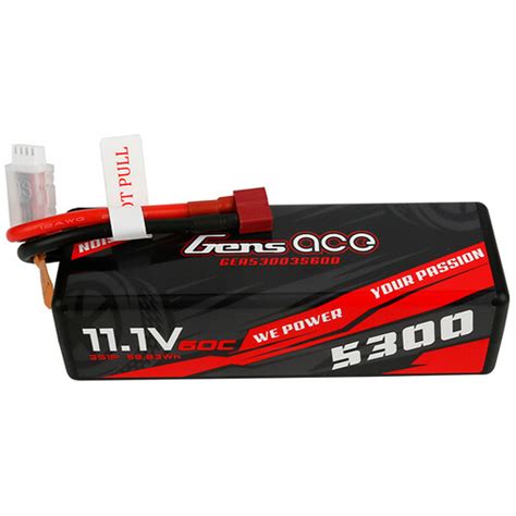 Gens Ace 5300 60C 3S 11 1V LiPo RC Hard Case Battery