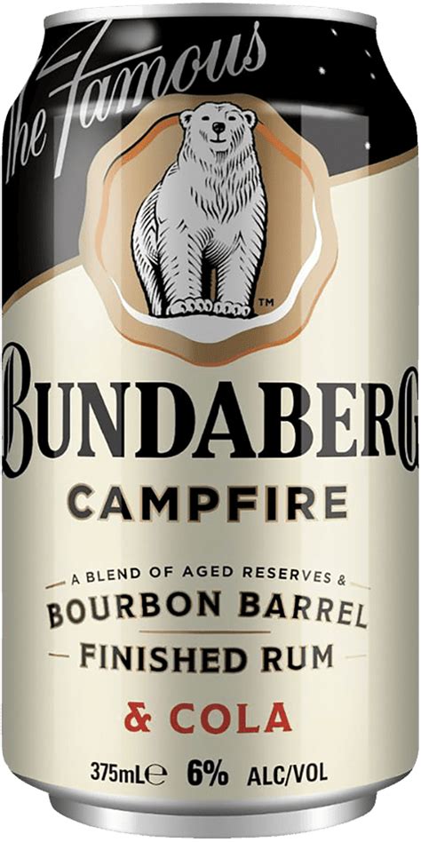 Bundaberg Campfire Bourbon Barrel Finished Rum Cola Cans X Ml