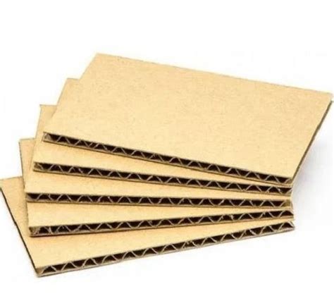 Brown Plain Rectangular Corrugated Paper Sheets For Packaging At Best