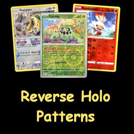 Pok Mon Reverse Holo Patterns Timeline Info Images Coded Yellow