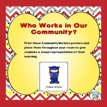 community workers posters  community helpers writing activity