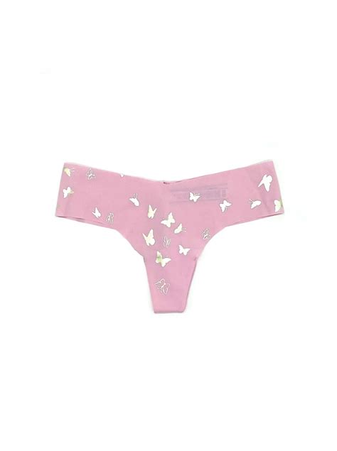 Трусики Victoria’s Secret No Show Pink Butterfly Thong Panty купить недорого в Киеве цена в