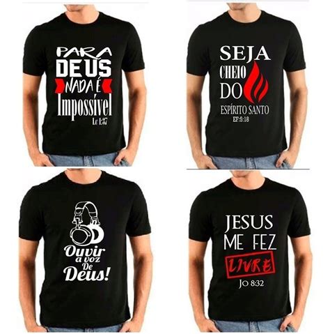 Kit 10 Camisetas Gospel Masculinas Evangelicas Biblica Mercado Livre