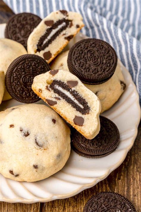 Oreo Stuffed Cookies With Chocolate Chips Fun Cookie Recipes