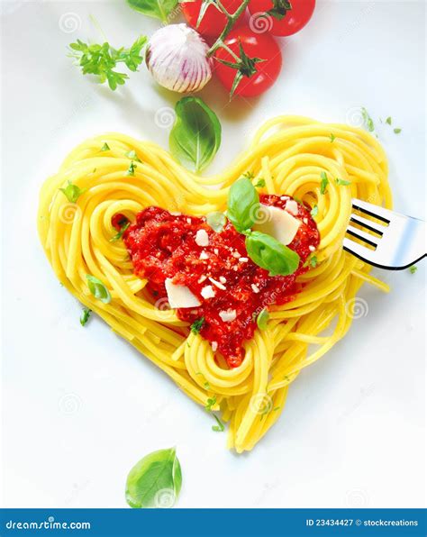 Heart Shaped Spaghetti stock image. Image of italian - 23434427