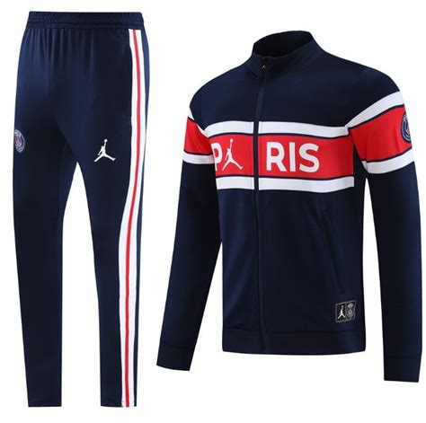 PSG 23 24 Tracksuit Dark Blue Red SoccerArmor