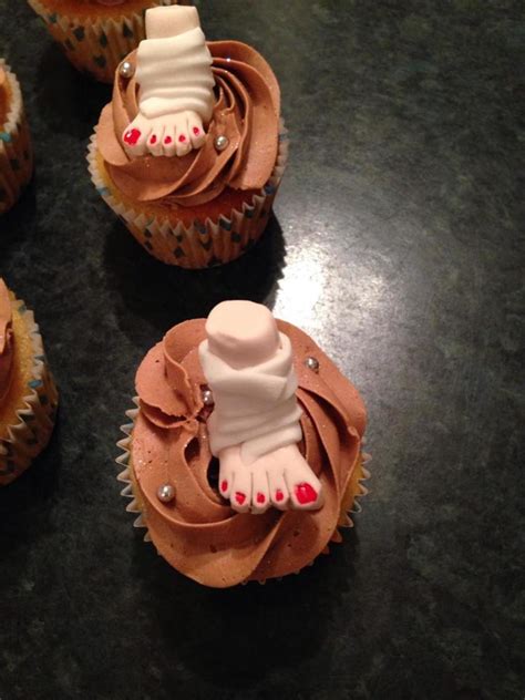 Foot Broken Foot Cupcake