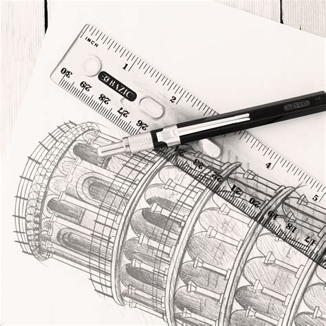 Clear Ruler 12" (30cm) | Bazic Products Bazic Products