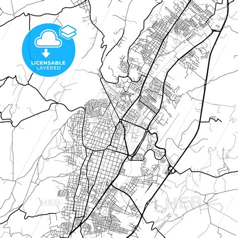 Layered PDF map of Tunja, Colombia - Vector Download – HEBSTREITS