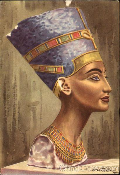 Painted Limestone Bust Of Queen Nefertiti Wife Of Echnaton 18th