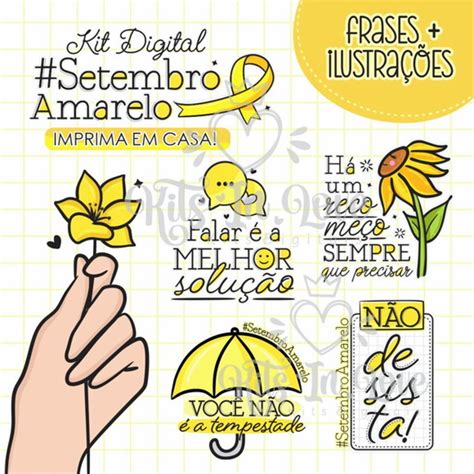 Kit Digital Setembro Amarelo Frases Motiva O Impress O