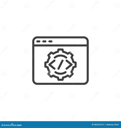 Schema Markup Line Icon Vector Illustration | CartoonDealer.com #325514200