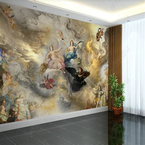 European Style Angel Oil Painting 3d Living Room Bedroom Background