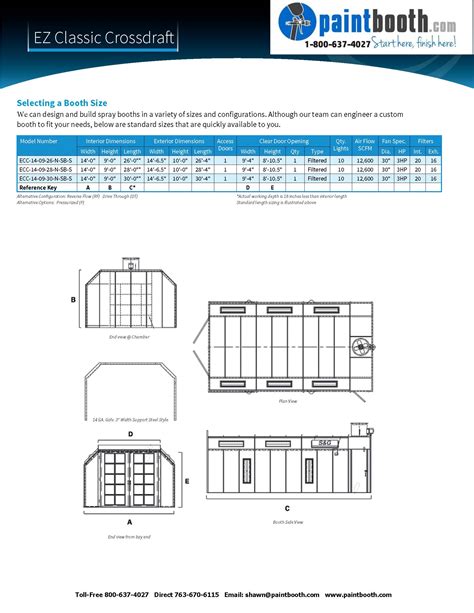 A Cross Draft Paint Booth is easy to install & maintain. | Paintbooth.com