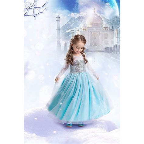 Детска рокля Frozen Elsa Anna 174059811 10 51 С мъниста и пайети