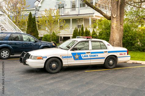 View Of Ford Crown Victoria Lake County Sheriffs Department Police Car