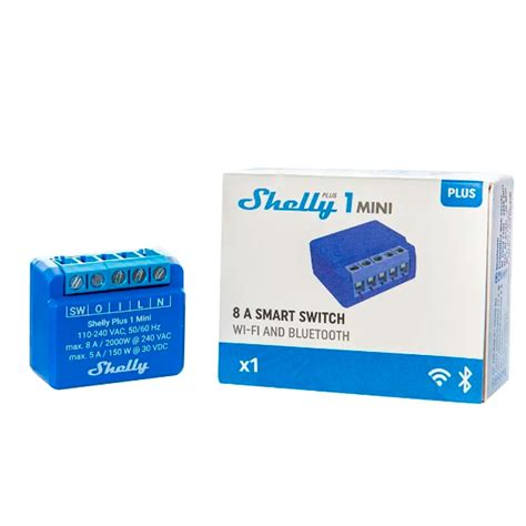 Módulo interruptor WiFi Shelly PLUS 1 MINI Bricolifetec