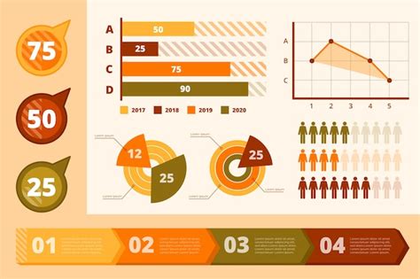 Infographie Design Plat Avec Des Couleurs R Tro Vecteur Gratuite