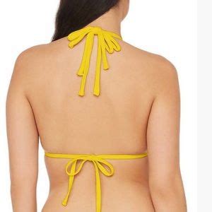 La Blanca Swim New Nwt La Blanca Yellow Island Halter Bikini Top