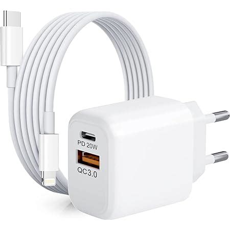 Cargador Rapido IPhone Ulinek 20W Cargador IPhone Con 2Pack 2M Cables