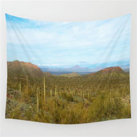 Arizona Landscape With Saguaro Cactus Wall Tapestry By Rena16 Society6