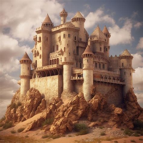 Premium Ai Image Black Dark Castle Background Generative Ai