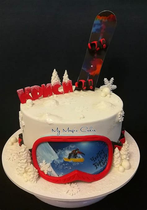 Snowboarding Cake Decorated Cake By My Magic Cakes CakesDecor