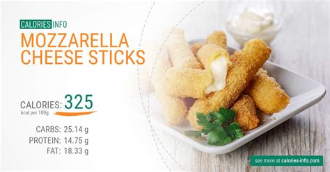 Mozzarella Cheese Sticks Calories and Nutrition (100g)