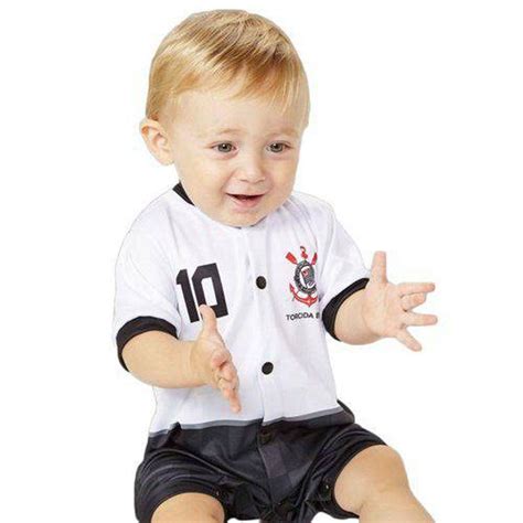 Macac O Curto Beb Torcida Baby Corinthians Estilo I S Macac O E