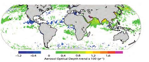 Annual Average Aerosol Optical Depth Aod Trends At 055 μm For