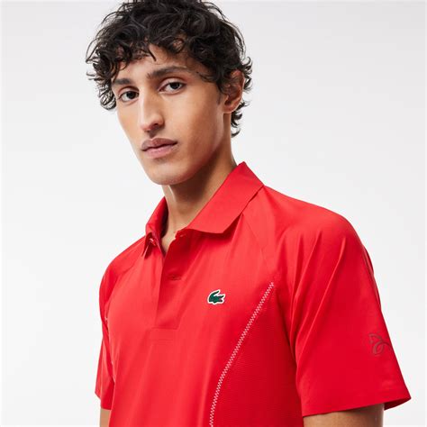 Lacoste SPORT x Novak Djokovic Erkek Regular Fit Kırmızı Polo DH7311