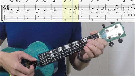 Three Blind Mice Ukulele Youtube