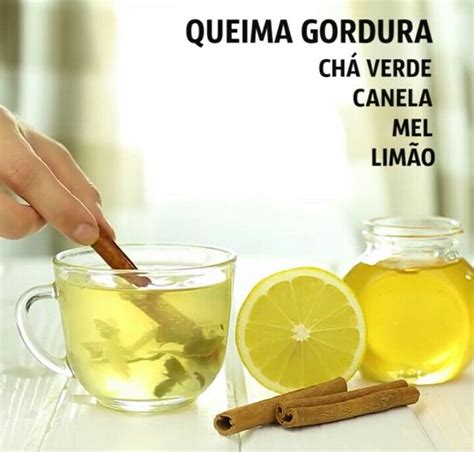 Chá para queimar gordura Honey and cinnamon Honey lemon Green tea