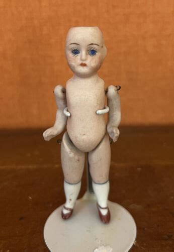 Cute Antique German Miniature All Bisque Marked 151 Doll Jointed W