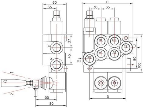 Rozdzielacz Hydrauliczny Dwusekcyjny L