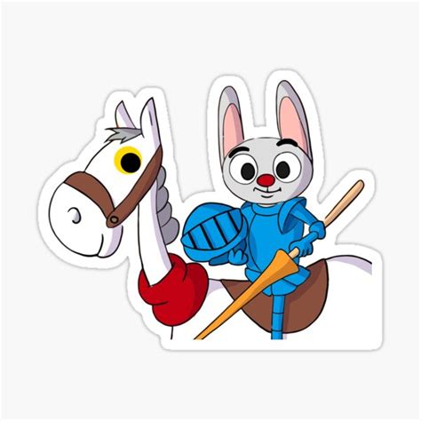 Crusader Rabbit Colour Sticker For Sale By Dianejwyman Redbubble