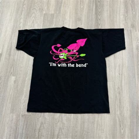 Vintage The Squid Band Shirt Mens Large Black 90s Graphic Double Sided 1990s Ebay