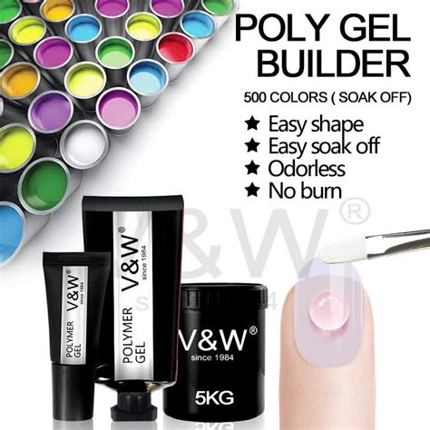 Vw Oem Private Label 15ml Quick Extension Acryl Gel Set Glitter Color