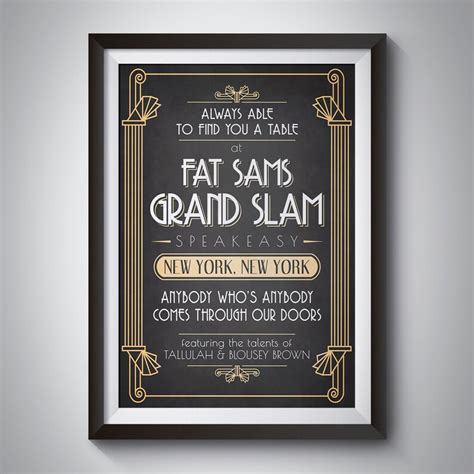 Bugsy Malone Fat Sam's Grand Slam Speakeasy Bar Sign Movie - Etsy UK