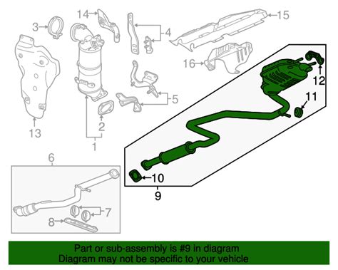 2019 2024 Chevrolet Malibu Exhaust Muffler With Exhaust Pipe 84251081 Auto Parts Express