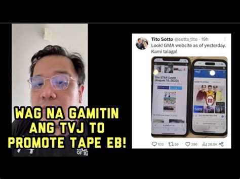 Tito Sotto Calls Out GMA For Using Their Image In Promoting TAPE Eat